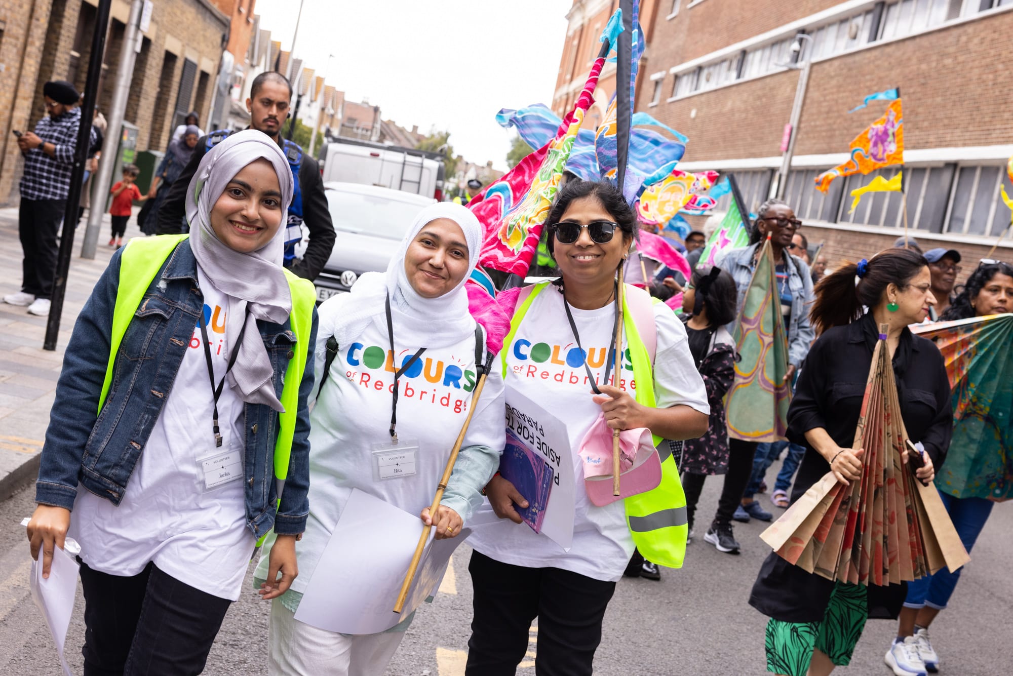 Community Producers enjoying a street parade