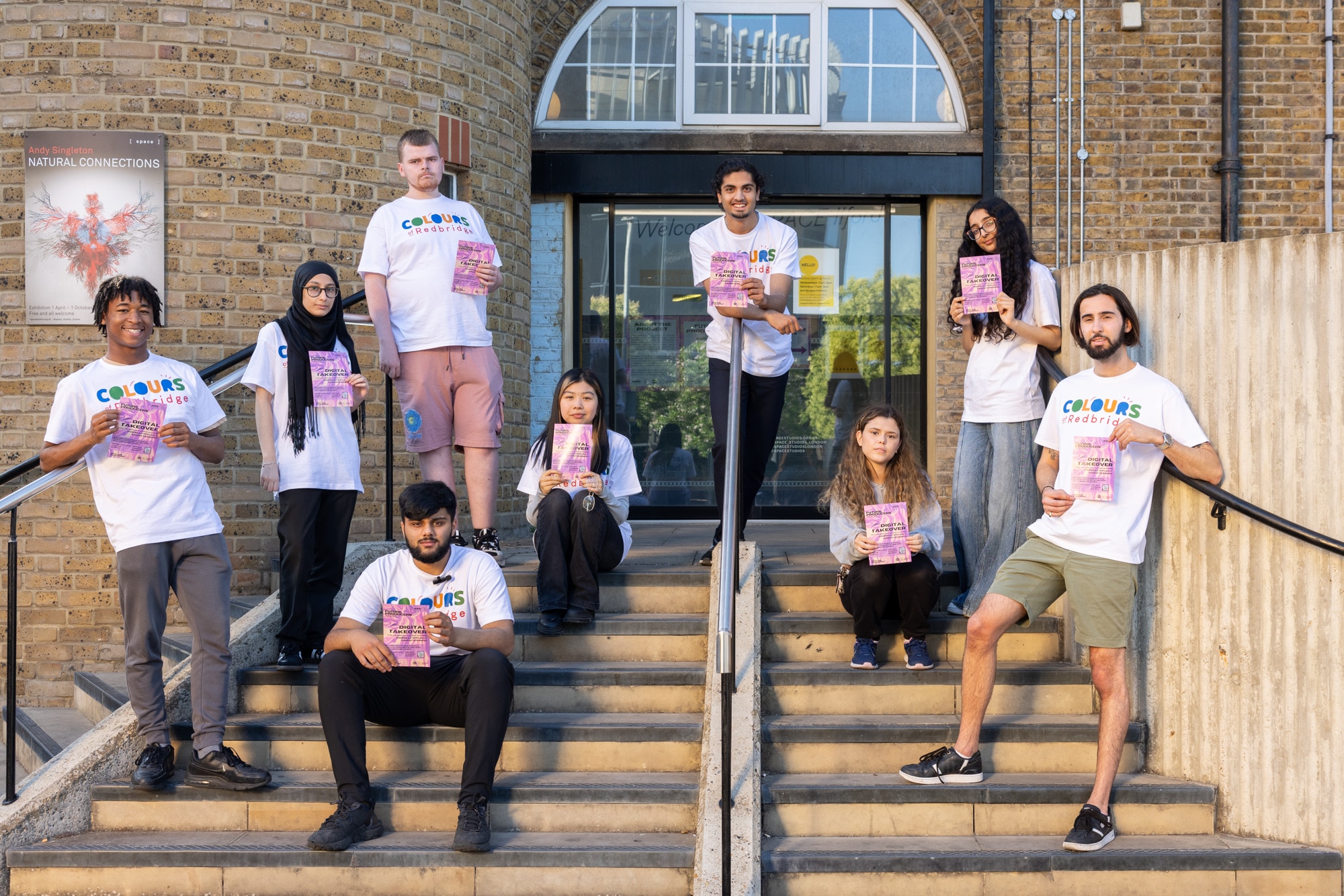 Group of Future Producers sitting on steps